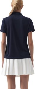 QBK Haut de <span class=keywords><strong>golf</strong></span> pour <span class=keywords><strong>femme</strong></span> UPF 50+ Dry Fit à col en V, manches courtes, tricoté, uni, broderie machine, 160g - Product Image 5