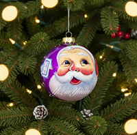 Boule de Noël en verre personnalisée en usine avec intérieur peint à la main, décoration de sapin de Noël en verre peint à l'envers