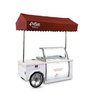 SHINEHO di alta qualità elettrico Mobile supermercato spingere carrello gelato cibo camion rimorchio per la vendita - Product Image 1