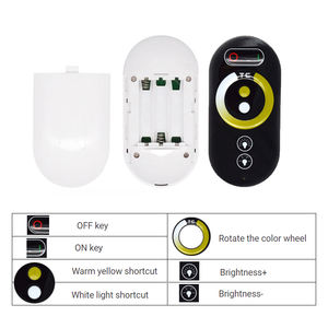Controlador LED de Alta Potencia DC 12V 24V 12A, Atenuador de Señal PWM CCT y Control Remoto RF de Pantalla Táctil Completa para Tira de Luz de Doble Color 5050 de 2 Canales - Product Image 4
