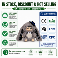 Figurine en vinyle lapin rock band mignon à yeux normaux, jouet intelligent IA, boîte mystère de peluches lapins, figurine de collection surprise pour la vente en gros