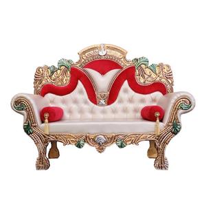Sofá/Trono de Lujo Moderno para Ceremonia de Boda, Sofá/Couch con Corona para Boda Asiática, Dorado Pulido y Tallado - Product Image 3
