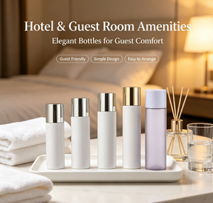 Flacon cosmétique en PET blanc de 100 ml et 120 ml avec bouchon plaqué argent, flacon de luxe <span class=keywords><strong>pour</strong></span> tonique facial, lotion <span class=keywords><strong>pour</strong></span> le soin de la peau, vente en gros, personnalisable - Product Image 5