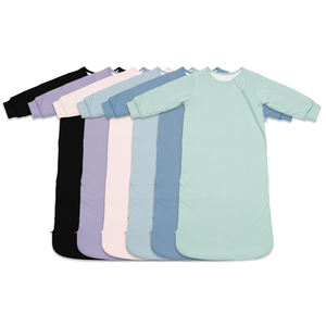 Sac de couchage bébé en bambou biologique à manches longues sac de couchage bébé 1.0 <span class=keywords><strong>tog</strong></span> personnalisé bébé poisson de couchage couleur unie vêtements nouveau-né - Product Image 1