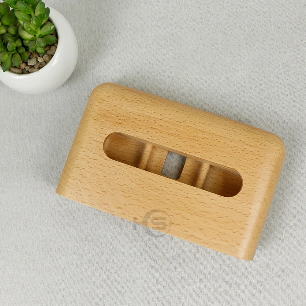 Natural Real Wood Mobile Phone Sound Amplifier with Cell Phone Stand Phone Holder Cushion Loudspeaker