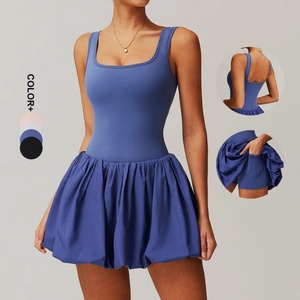 Women's One Piece Quick Dry Breathable Tennis Skirt Golf Sports Dress <b>Padded</b> Shorts <b>Heat</b>-Transfer Printing Logo - Product Image 1