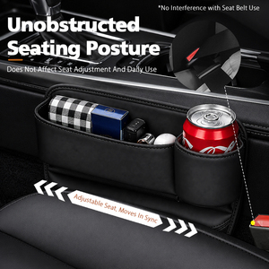 Organizador Premium para Espacio entre Asientos de Coche, Universal, de Cuero PVC, con Portavasos y Espacio de <span class=keywords><strong>Almacenamiento</strong></span> para Teléfono - Product Image 6