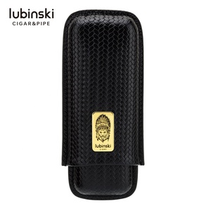 Kích Thước Mỏng Totems Mô Hình Xì Gà Trường Hợp Bao Da 2-Mảnh Giữ Di Động Lớp Da Titan Thép Cho Lubinski Bao Da - Product Image 3