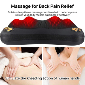 <strong>Shiatsu</strong> <strong>Neck</strong> Massage Pillow with Heating, Home/Office/Car Pillow <strong>Massager</strong>, Electric Massage Pillow for Pain Relief - Product Image 3