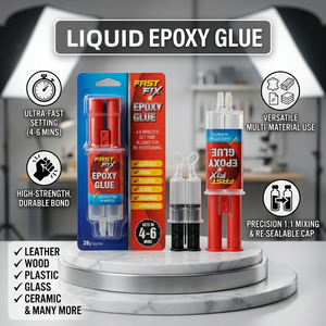 Résine époxy pure à séchage rapide en 5 minutes pour le collage du cuir, du métal et du verre, avec agent de durcissement - Product Image 4