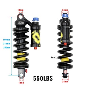 <span class=keywords><strong>Amortiguador</strong></span> de suspensión de resorte de aceite de 550 libras para <span class=keywords><strong>bicicleta</strong></span>, <span class=keywords><strong>amortiguador</strong></span> de cola blanda para <span class=keywords><strong>bicicleta</strong></span>, <span class=keywords><strong>amortiguador</strong></span> para patinete eléctrico - Product Image 2