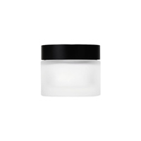 Toples kaca Matte tutup bambu, 5ml 15ml 30ml 50ml 100ml dengan tutup kayu krim untuk kemasan kosmetik