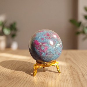 Esfera de Cristal de Cianita Rubí Premium para Meditación Reiki, Decoración Espiritual, Coleccionistas de Gemas, Venta al por Mayor - Product Image 2