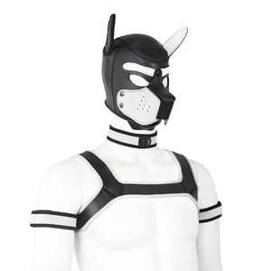 БДСМ бондаж щенок капюшон, воротник, нагрудное плечо, повязка на руку для мужчин - Product Image 4