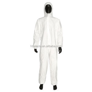 Xiaotu antistatique imperméable respirant vêtements jetables salopette industrielle <span class=keywords><strong>PP</strong></span> SMS microporeux blanc combinaison de protection - Product Image 3