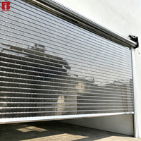 Porte de garage enroulable transparente en polycarbonate Bolang, personnalisée, télécommandée, à vue complète, pour garage, parking, centre commercial