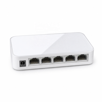 Switch Ethernet Rápido de 5 Puertos 10/100Mbps TL-SF1005+ de Escritorio, Sin Administración, Divisor de Red RJ45 para Oficina en Casa y LAN