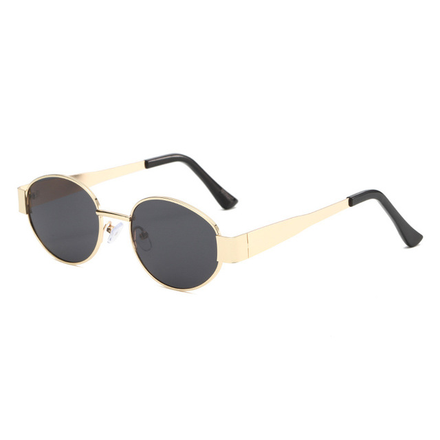 2025 New Hong Kong Style Old Money Fashion Cross-Border UV400 Sunglasses Women Vintage Oval Arc De Triomphe Trendy Men's