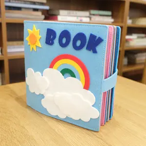 Diy הרגיש בד תינוק עסוק ספר מונטסורי שקט הרגיש ספרים