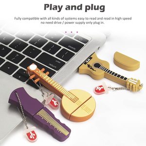 Unidad <span class=keywords><strong>Flash</strong></span> USB con Forma de Guitarra de Alto Rendimiento, Almacenamiento de Datos Portátil Creativo para Regalos y Promociones - Product Image 2