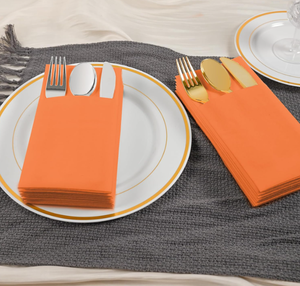 40*40Cm 55gsm 1 Ply Biểu Tượng Tùy Chỉnh Màu Sắc Chất Lượng Cao Dùng Một Lần Bữa Ăn Tối Khăn Ăn Túi Phong Cách Nhà Hàng Túi <span class=keywords><strong>Airlaid</strong></span> Giấy Trinh Nữ - Product Image 1