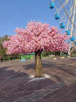 Arbre de cerisier artificiel sur mesure, grand modèle, en fibre de verre/plastique, rose, fait main, 4m, décoration de mariage moderne