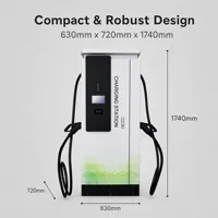 Station de recharge rapide pour véhicules électriques (VE) commerciale intelligente 120KW 240KW avec contrôle par application OCPP 1.6J, certification IP55 CE, exportation mondiale