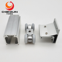 Profilé de rail en aluminium sur mesure pour porte coulissante de grange, roulettes incluses - Perfiles de Aluminio