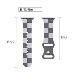 Correa de reloj inteligente con diseño de tablero de ajedrez Upro, correa deportiva transpirable de silicona para Apple Watch Series 10 9 8 7 6 SE - Product Image 5