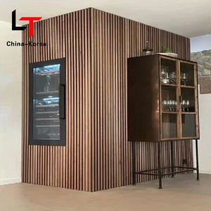 LT Slat WPC Panneau mural cannelé en bois rainuré Meilleure vente Alternative 3d Décoration intérieure Concave WPC Bardage Décoration murale Intérieur - Product Image 1