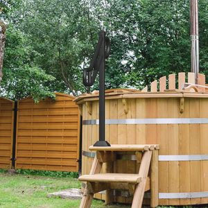 Опора для лестницы из кованой стали (труба) для 1-3 ступеней - Product Image 2