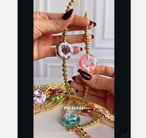 Pulsera de Donuts Hecha a Mano, Pulseras de Corazón de Colores Arcoíris, Joyería de Verano - Product Image 6