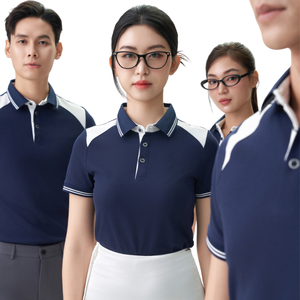 Polo de hombro en contraste a precio de fábrica para hombre, mezcla de algodón 65/35, secado rápido para uniforme, precio de fábrica - Product Image 4