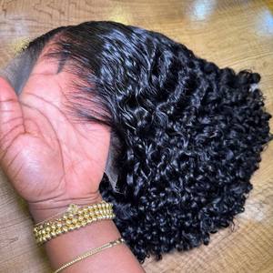 הגעה חדשה lagos קו שיער קצר תחרה קדמי בוו פאה 200% צפיפות 100% שיער צבע טבעי 13*4 hd עבור תחרה פאה חזיתית - Product Image 2