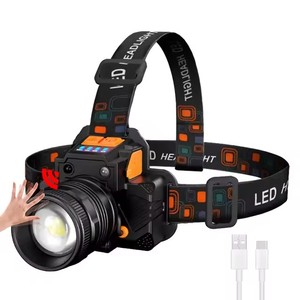 초강력 LED 충전식 헤드램프 휴대용 줌 센서 낚시 손전등 (야외 캠핑 및 사냥용) - Product Image 1