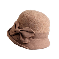 Vente chaude femmes serviette éponge plat haut tricoté pêcheur chapeaux en gros hiver fausse fourrure chaud ruban feutre réversible seau casquettes