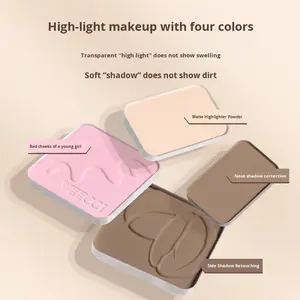 Palette de contouring imperméable quatre couleurs Weizi, tout-en-un, éclaircissant, ombre latérale, ombre de nez, ombre de décolleté, pour débutant - Product Image 1