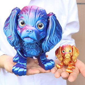 Perro <span class=keywords><strong>Charlie</strong></span> Impreso en 3D, Articulado y Posable, Compañero Flexible para Escritorio, Regalo para Amantes de los Perros, Decoración de Escritorio - Product Image 3