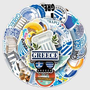 En stock <span class=keywords><strong>Doudou</strong></span> Cloud 50 pièces Graffiti grec Voyage Civilisation urbaine Créatif Vente en gros DIY Adhésif Imperméable - Product Image 1