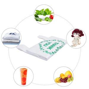 Phân Hủy Sinh Học T Áo Sơ Mi Túi Nhựa Mang Hdpe/Ldpe Tùy Chỉnh Sinh Thái Thân Thiện Mua Sắm Bioplastic Túi - Product Image 6