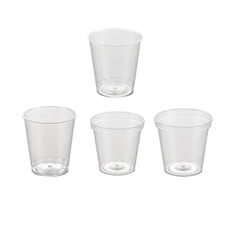 Dùng Một Lần 20Ml/1Oz/1.5Oz/2Oz Biểu Tượng Tùy Chỉnh Shot Glasses Hard Nhựa Wedding Ring Shots Nhựa Glass