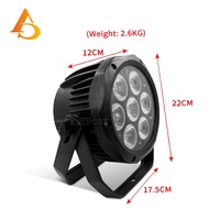 Lumière led extérieure professionnelle 7pcs 18w rgbwauv 6in1 étanche dmx led lumière par