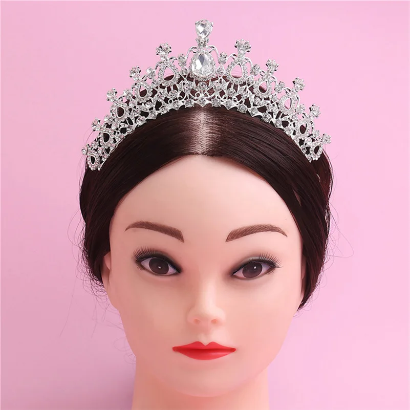 Baroque Korean Crown Bridal Tiara - Elegant Wedding Accessorise