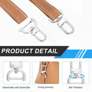 MECCANIXITY Ganchos giratorios desmontables con anillas en D y destornillador para correas de bolsos y cordones de carteras - Product Image 3