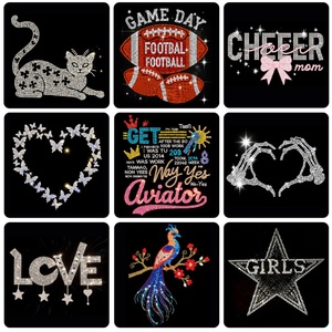 Transferts thermocollants Prêts à poser pour vêtements, motif Tête de <span class=keywords><strong>chef</strong></span> indien avec strass en cristal - Product Image 6