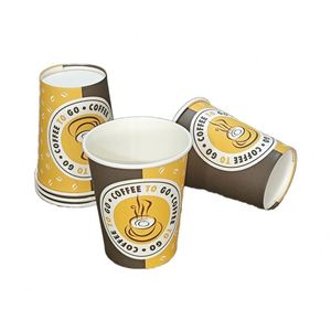 แก้วกาแฟกระดาษแบบใช้แล้วทิ้งสำหรับเครื่องดื่มร้อน ชาไข่มุก 8 ออนซ์ พร้อมฝาพลาสติก - Product Image 2