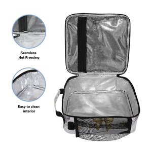 Bow Printing Square Custom Large Capacity Portable Lunch Bag Outdoor Picnic Bag Aluminum Foil Insulated Cooler Bag - Product Image 3
