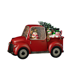 Nuevo Adorno Navideño <span class=keywords><strong>de</strong></span> Plástico Estilo Americano, Camión Rojo Vintage, Caja Musical, Bola <span class=keywords><strong>de</strong></span> <span class=keywords><strong>Cristal</strong></span> con <span class=keywords><strong>Nieve</strong></span> - Product Image 5