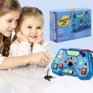 Многофункциональная развивающая электрическая доска-переключатель <span class=keywords><strong>Chengji</strong></span> Montessori для малышей, с LED-подсветкой, бизиборд для детей - Product Image 2