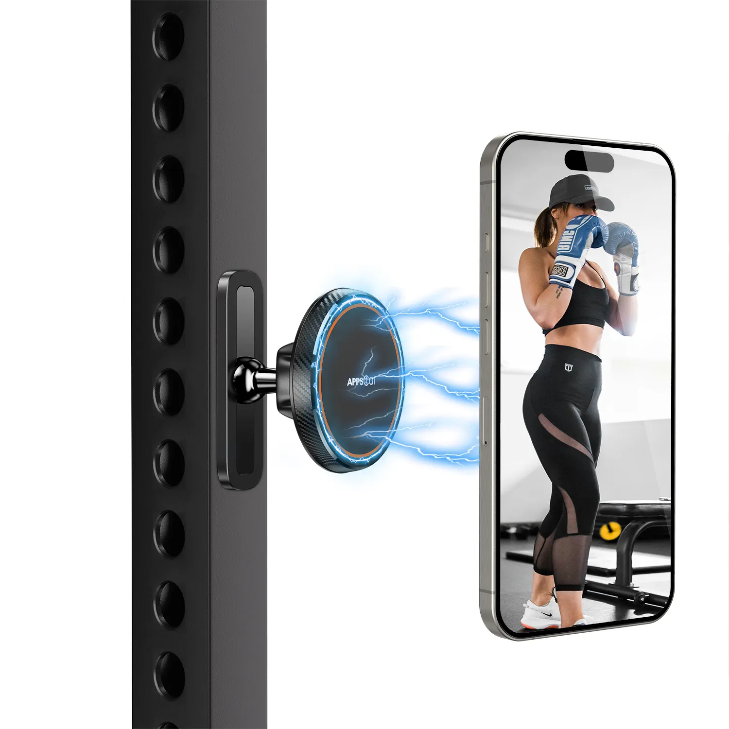 Gym Magnetic Phone Mount Easy to Use Magnetic Phone Holder Magnetic Mount With Double Sided Magnet for All Types of Phone